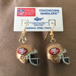 San Francisco 49ers Helmet Earrings